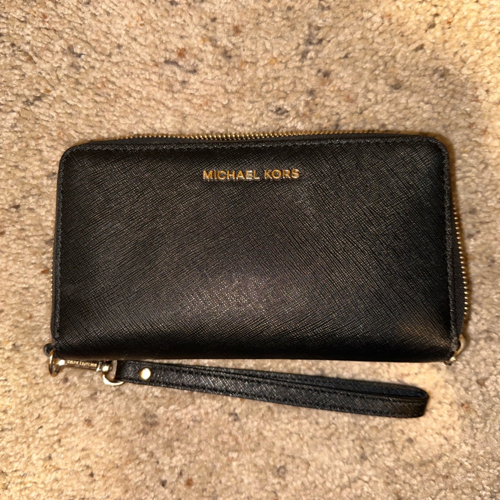 Michael Kors Black Wristlet